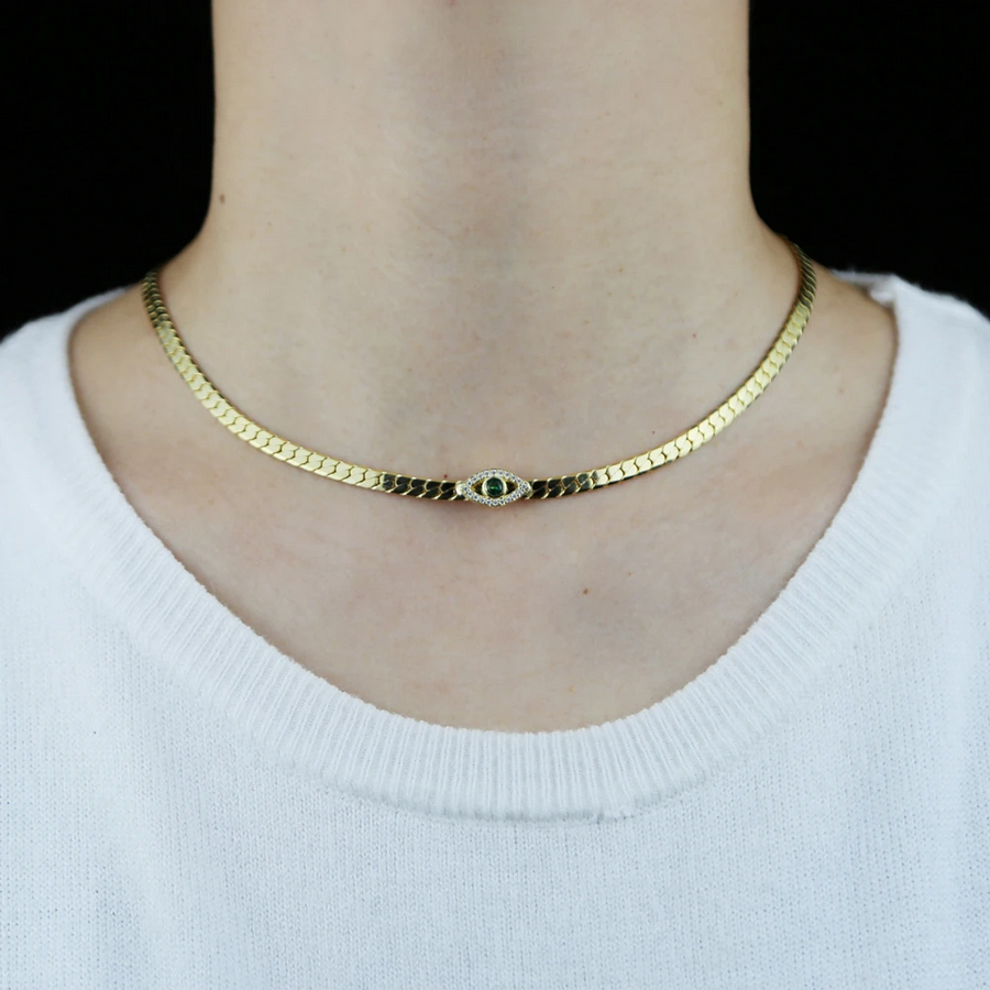 Evil Eye Statement Choker