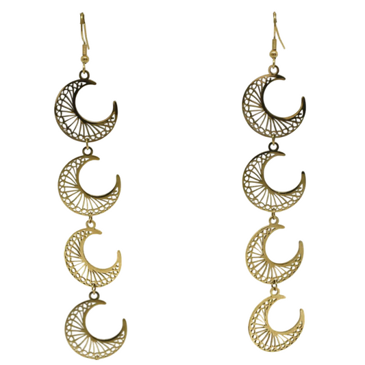 Gold Moon Earrings