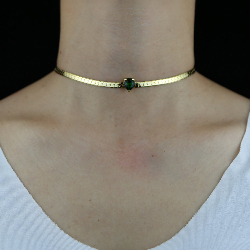 Tear Drop Statement Choker