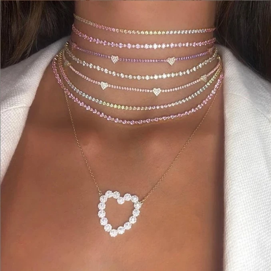 Purple Heart Tennis Choker