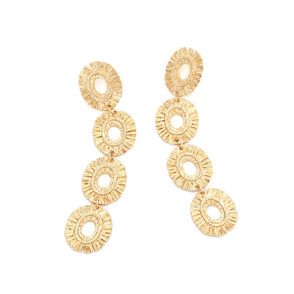 Gold Oval Earrings