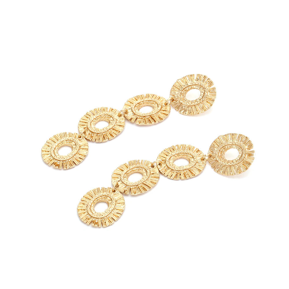 Gold Oval Earrings