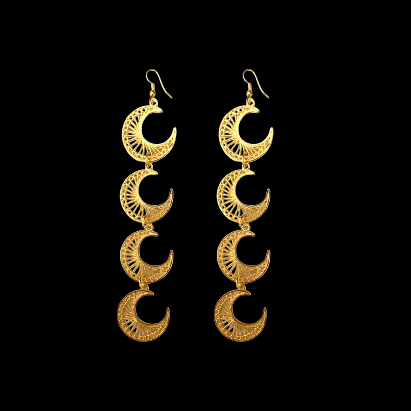 Gold Moon Earrings