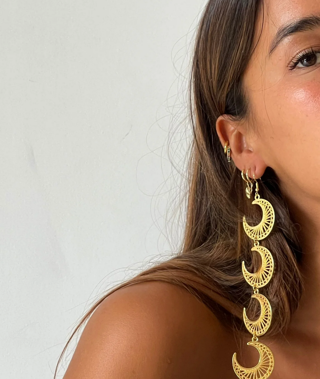 Gold Moon Earrings