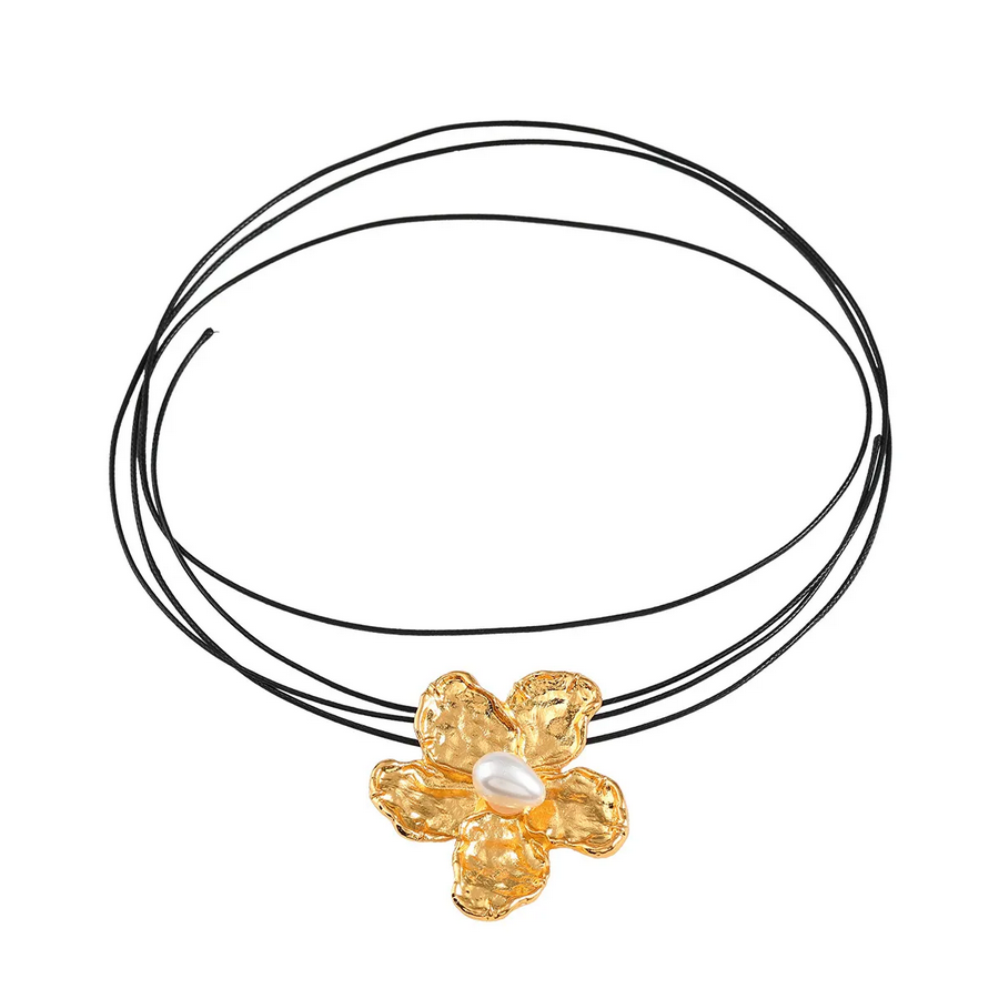 Gold Orchid Choker