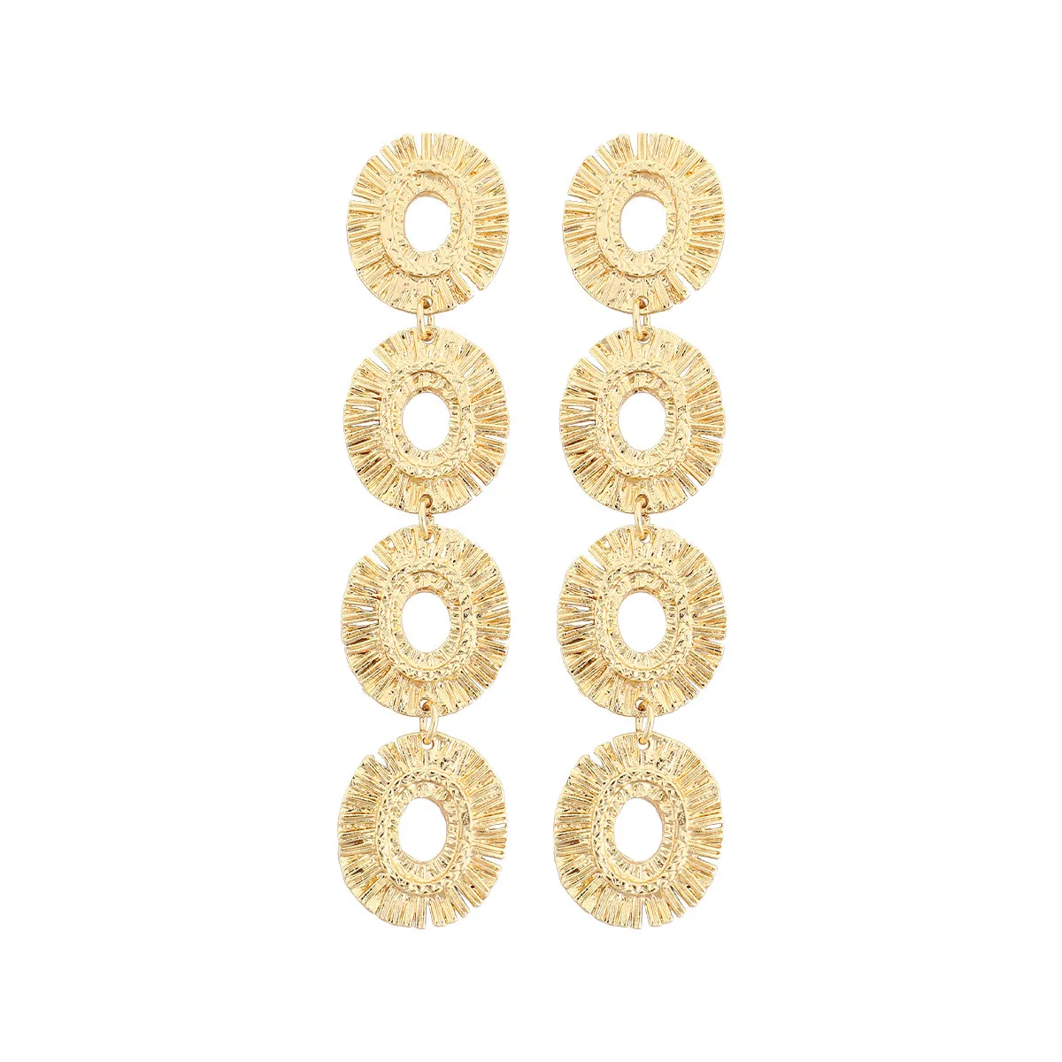 Gold Oval Earrings