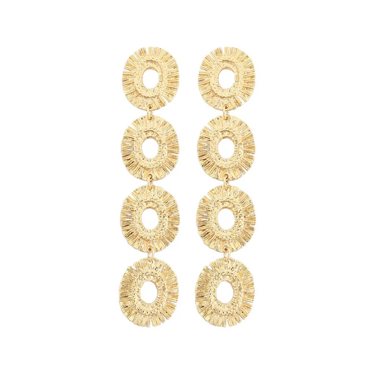 Gold Oval Earrings