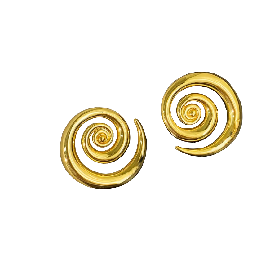 Gold Swirl Earrings