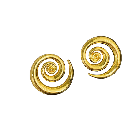 Gold Swirl Earrings