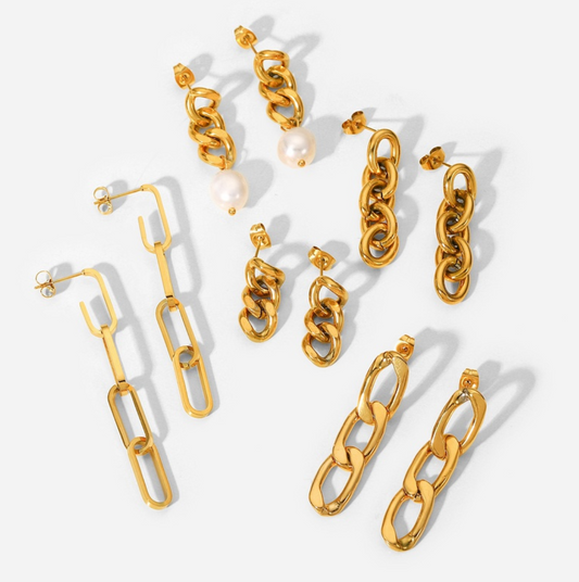 Gold Chain Earrings